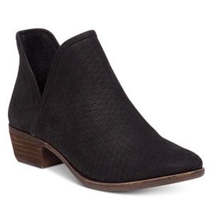 Lucky Brand Black Suede Baley Ankle Boot